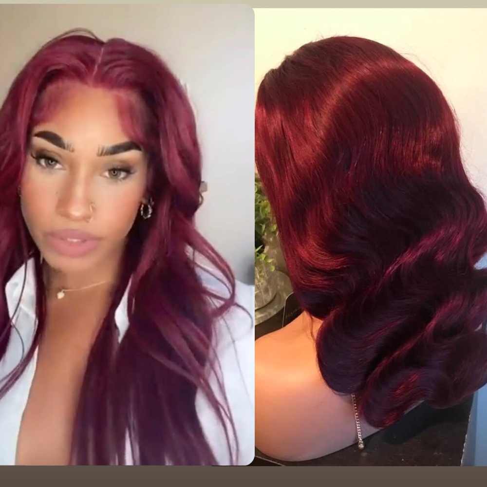@hairatlu.com 20  inches 13x4 Swiss Lace frontal 99J Body Wave 150% Density!